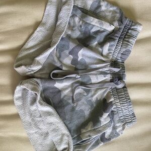 Garage Gray Camouflage Shorts with Elastic Waistband